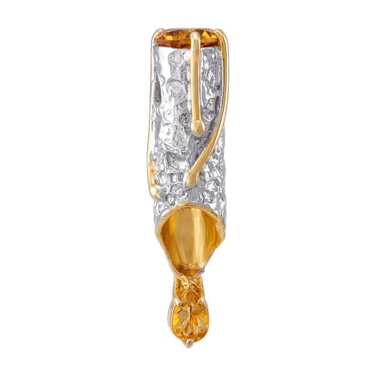 Серебряный кулон BEAVERS с цитрином 3128ct