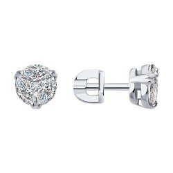 Серьги из белого золота с бриллиантами (Арт.9020043-35)