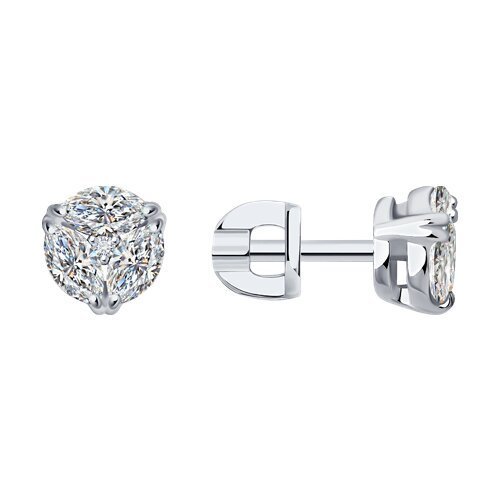Серьги из белого золота с бриллиантами (Арт.9020043-35)