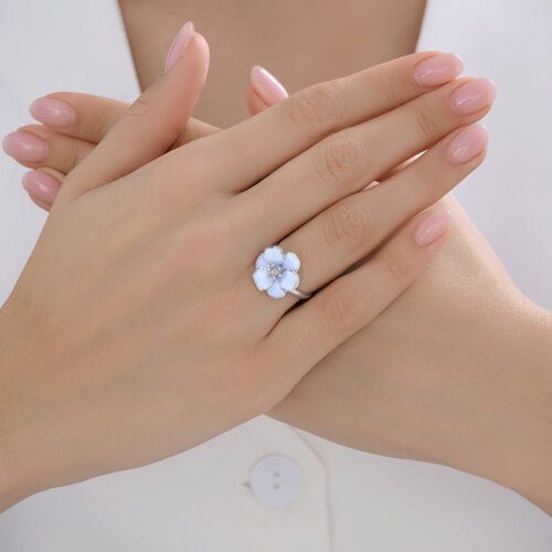 Кольцо из серебра с эмалью (Арт.94014645)