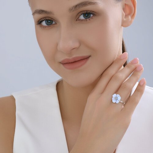 Кольцо из серебра с эмалью (Арт.94014645)