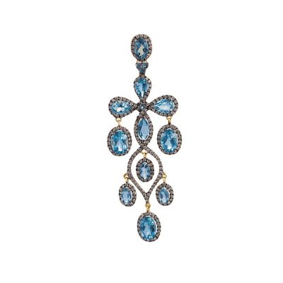 Кулон из золота с бриллиантом и топазом (Арт.mp51605a-br-lnbt-yg_dn_lt_yg)