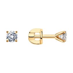 Серьги из золота с бриллиантами (Арт.1021810-66)