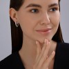Серьги серебряные с фианитами «Сердце сияния» Соколов (арт.94026913)