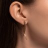 Серьги из золочёного серебра с фианитами (Арт.93-120-02065-1)