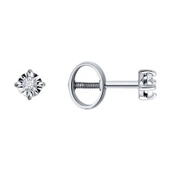 Серьги из белого золота с бриллиантами (Арт.1022276-3)