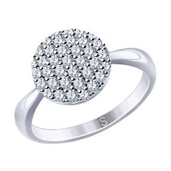 Кольцо из серебра с фианитами (Арт.94-110-01214-1)