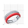 Кольцо из серебра с фианитами и эмалью (Арт.94-110-01893-2)