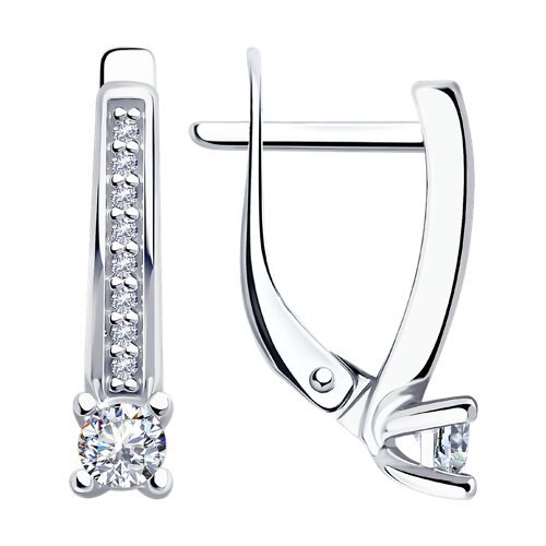 Серьги из серебра с фианитами (Арт.94-120-01573-1)