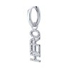 Серьга из серебра с фианитами (Арт.94170310)