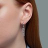 Серьга из серебра с фианитами (Арт.94170310)