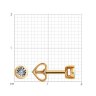 Серьги из комбинированного золота с бриллиантами (Арт.51-222-01080-2)