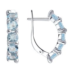 Серьги из серебра с топазами (Арт.94-320-00346-1)