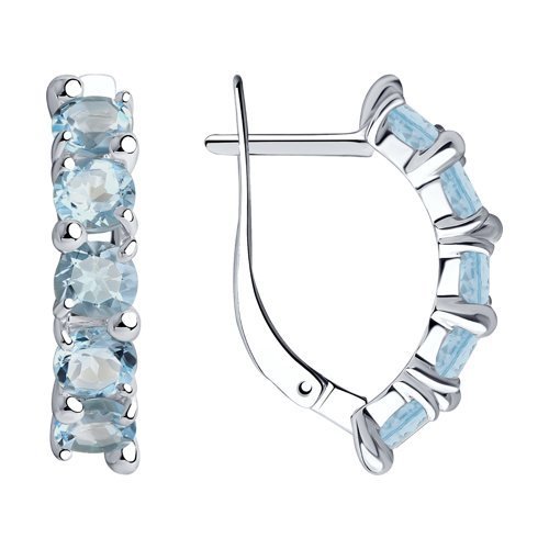 Серьги из серебра с топазами (Арт.94-320-00346-1)