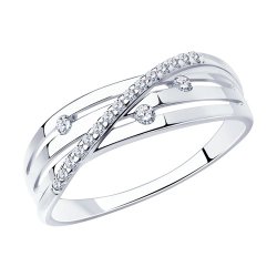 Кольцо из серебра с фианитами (Арт.94010513)