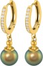 Серьги серебряные с жемчугом и куб. цирконием «Beautiful 26G» Rivoli (арт.AAS-4-A-8-26-G)