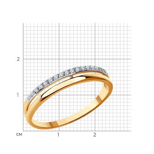 Кольцо из золота с фианитами (Арт.017151)