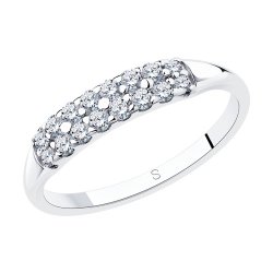 Кольцо из серебра с фианитами (Арт.94011716)