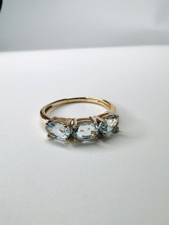 Кольцо золотое с топазами «Морской Рассвет» Estet (арт.01К315780-4)