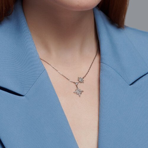 Колье из серебра с фианитами (Арт.94070936)