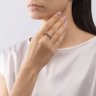 Кольцо из белого золота с бриллиантами и танзанитом (Арт.6014075)