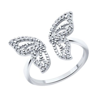 Кольцо из серебра с фианитами (Арт.94013817)