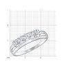 Кольцо из белого золота с фианитами (Арт.017170-3)