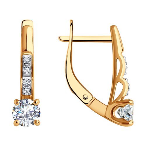 Серьги из золота с фианитами (Арт.0200152)