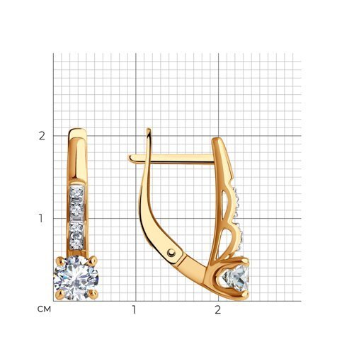 Серьги из золота с фианитами (Арт.0200152)