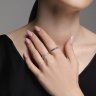 Кольцо с дорожкой из чёрных бриллиантов (Арт.7010010)
