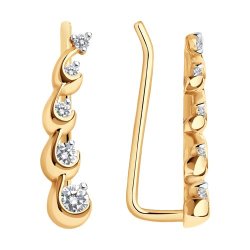Серьги из золота с фианитами (Арт.028047)