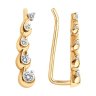 Серьги из золота с фианитами (Арт.028047)