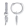 Серьги из серебра с фианитами (Арт.94024423)
