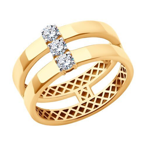 Кольцо из золота с фианитами (Арт.019356)