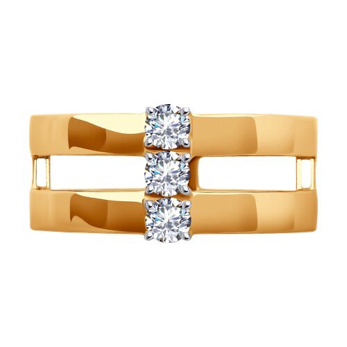 Кольцо из золота с фианитами (Арт.019356)