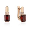 Серьги золото с гранатом и фианитом «New colour» Estet (арт.01С3115435-2)