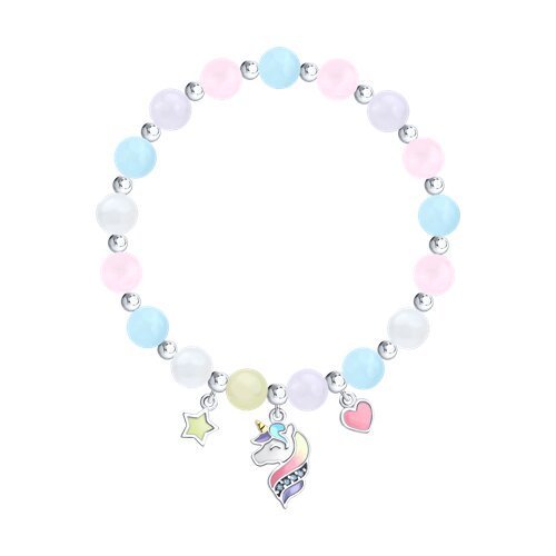 Браслет из золочёного серебра с миксом камней (Арт.83050055) Браслет из золочёного серебра с миксом камней (Арт.83050055)