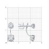 Серьги из белого золота с бриллиантами выращенными (Арт.9020112-3-5)