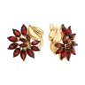 Серьги из золочёного серебра с гранатами (Арт.92023199)