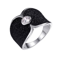 Кольцо из серебра с фианитом (Арт.gl-r145-1-x-w-w-x-b)