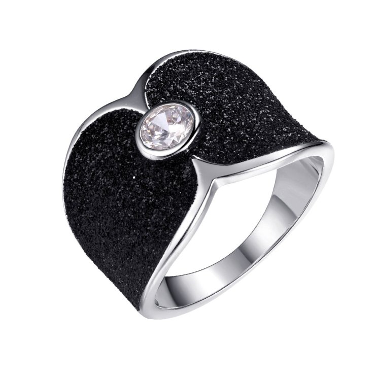 Кольцо из серебра с фианитом (Арт.gl-r145-1-x-w-w-x-b)