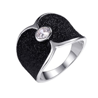 Кольцо серебряное с фианитом «Universe Night» Fresh Jewelry (арт.Gl-R145-1-X-W-W-X-B)