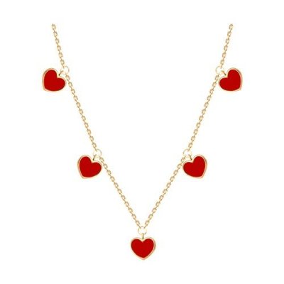 Колье из золочёного серебра с эмалью (Арт.93-170-02191-4)