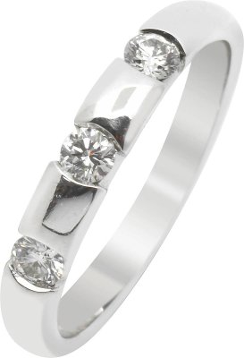 Кольцо из белого золота с бриллиантом (Арт.d31dog04)