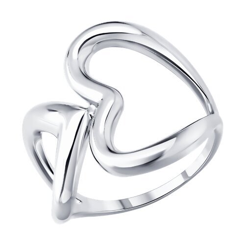 Кольцо из серебра с фигурным сердцем «Линия чувств» Соколов (арт.94-110-00208-1)