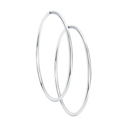 Серьги конго из серебра (Арт.94140047)