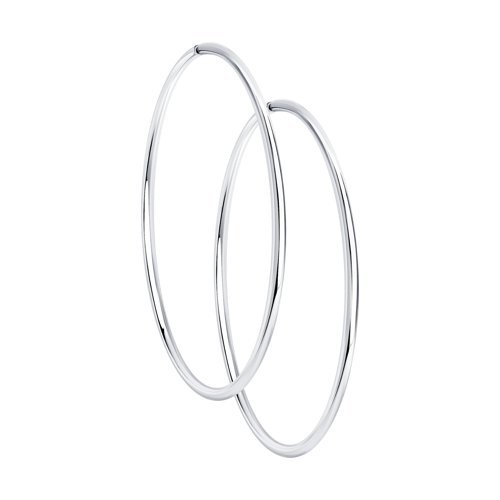 Серьги конго из серебра (Арт.94140047)