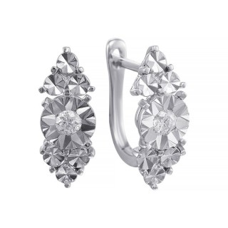 Серьги с бриллиантами «Северное сияние» из белого золота 585°, MyJewels (арт.E28342R_SR_WG)