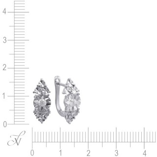Серьги с бриллиантами «Северное сияние» из белого золота 585°, MyJewels (арт.E28342R_SR_WG)