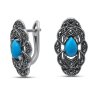 Серьги Серебряные крылья (Арт.2239332370_biryuzapr_markazit)